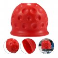 X Autohaux 2pcs Universal Trailer Hitch Ball Cover Waterproof Dustproof 50mm Id Red For Car Truck Rv Boat