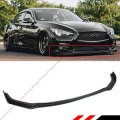 Jdm Gt Style Front Bumper Lip Spoiler Splitter Replacement Compatible For 2014-2017 Infiniti Q50 Base Premium Models