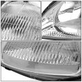Auto Dynasty Chrome Housing Clear Corner Headlight Head Lamps Tool Kit Compatible With Honda Civic 96-98