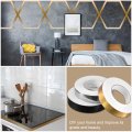 0 2 Inchx164 Ft Foil Self Adhesive Tile Sticker Decoration Gap Sealing Tape Strip Waterproof Self-adhesive Floor Crevice Line