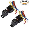 Ehdis 2 Pack Car Truck Motor Heavy Duty 5-pin 80a 12v On Off Normally Open Spdt Relay Socket Plug 5 Wire Waterproof 