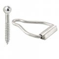 L5781 Spline Ball Latch With Screw Mill Finish Screen Door Hardware For Window Frame Bottom Hold 