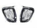 Depo Chrome Trim Clear Front Corner Lights Fit For 2001-2004 Toyota Tacoma 