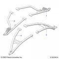 Polaris Atv Lca Weld Front 55 In Right Orange Burst Genuine Oem Part 1023400-589 Qty 1