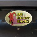 The Flash Be Right Back Oval Tow Trailer Hitch Cover Plug Insert