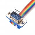 Uxcell Idc Rainbow Wire Flat Ribbon Cable Db9 Male To Connector 2 54mm Pitch 19 7inch Length