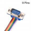Uxcell Idc Rainbow Wire Flat Ribbon Cable Db9 Male To Connector 2 54mm Pitch 19 7inch Length