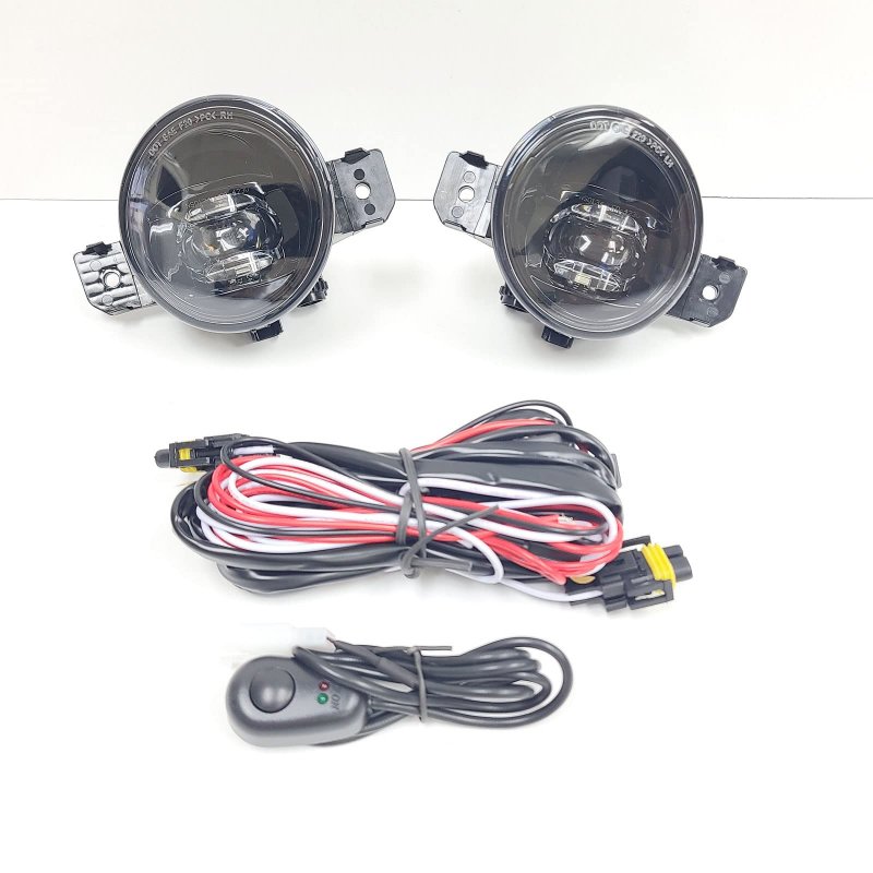 Ledin Built-in Led Fog Lights Kit Compatible For 2004-2016 Nissan Sentra Oe Style Clear Lens With Switch Wires Relay