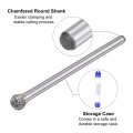 Uxcell Carbide Burrs Rotary Files Double Cut Ball Tungsten Tip 10mm Cutting Head 6mm Shank 100mm 4-inch Length For Wood Metal