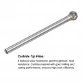 Uxcell Carbide Burrs Rotary Files Double Cut Ball Tungsten Tip 10mm Cutting Head 6mm Shank 100mm 4-inch Length For Wood Metal