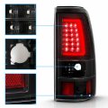 Amerilite For 1999-2006 Gmc Sierra 99-02 Chevy Silverado Pick Up Truck Clear Black C-type Led Tube Replacement Tail Lights