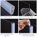 Uxcell Frameless Glass Shower Door Sweep 137 8 Long For 1 2 12mm U-type Bottom Side Seal Strip