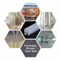 Uxcell Frameless Glass Shower Door Sweep 137 8 Long For 1 2 12mm U-type Bottom Side Seal Strip