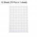 Uxcell 12 Sheets 840pcs Screw Hole Stickers 18mm 0 71inch Pvc Self-adhesive Cover Sticker Dustproof Round Covers Caps For