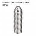 Uxcell Ball Point Set Screws M8 X 25mm 304 Stainless Steel Metric Spring Hex Socket Screw 8pcs