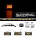 Vipmotoz 5pc Full Led Chrome Roof Cab Clearance Running Lights Compatible With 1999-2001 Dodge Ram 1500 2500 3500 Housing Clear