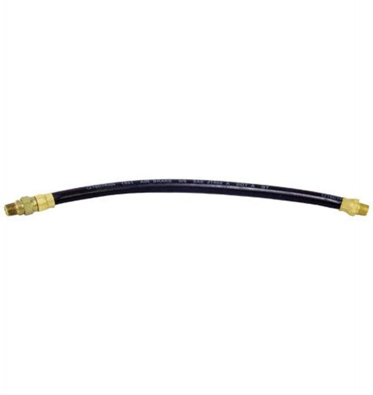 Tectran 18120 Single Swivel End Air Brake Hose Assembly 3 Fixed 8 Fittings 1 2 Nominal I D 20 Length
