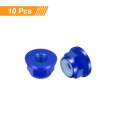 Uxcell Nylon Insert Hex Lock Nuts 10pcs M5 X 0 8mm Aluminum Alloy Self-locking Anodizing Flange Nut For Fasteners Sapphire Blue