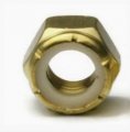 3 8-16 Brass Nylon Insert Locknut 12 Pieces Per Bag 