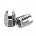 Uxcell Self Tapping Threaded Inserts M8 M12x15mm Carbon Steel Repairing Nuts 10pcs