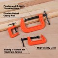 Pony Malleable Iron C-clamp Set 3-piece 1 2 3 Orange