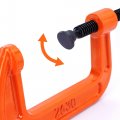 Pony Malleable Iron C-clamp Set 3-piece 1 2 3 Orange