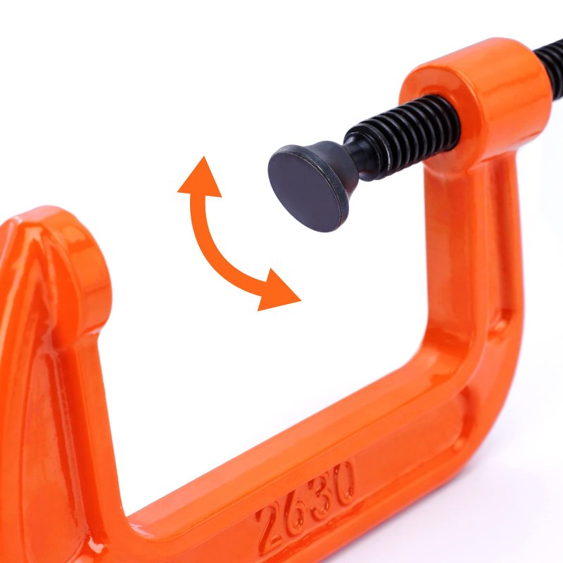 Pony Malleable Iron C-clamp Set 3-piece 1 2 3 Orange