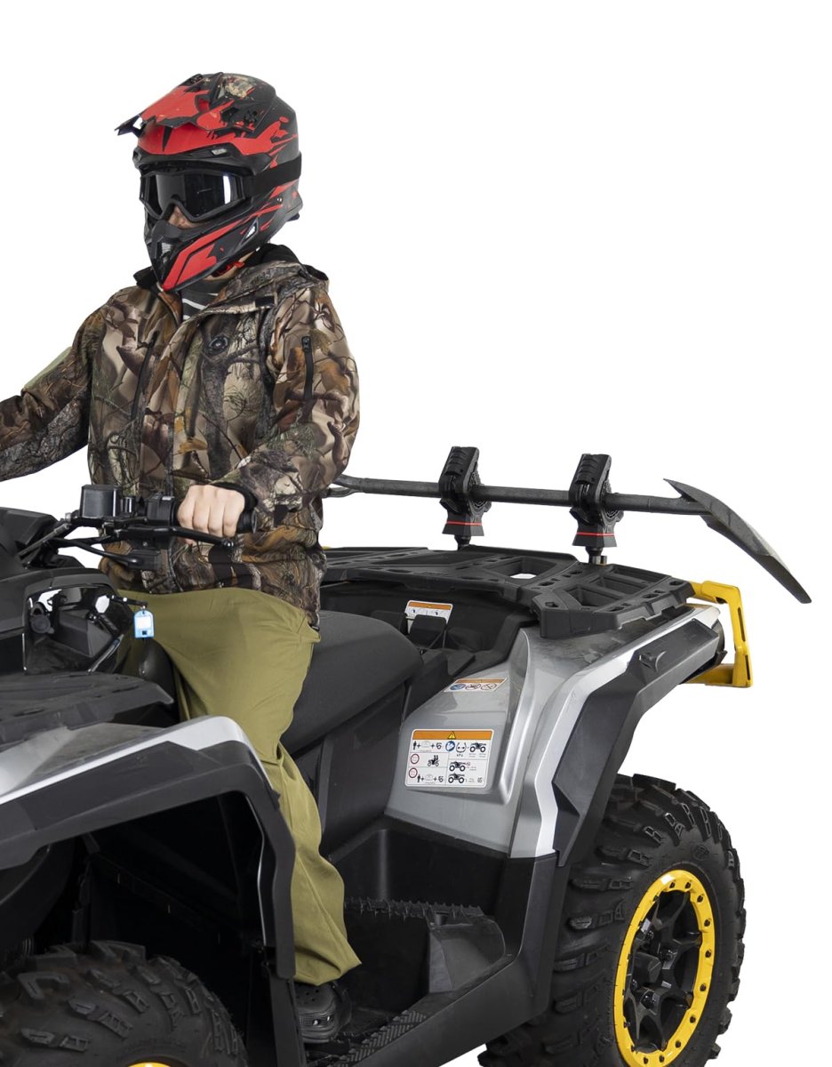 Atv Tool Rack One-button Release Bow Holder For 360a Rotating Base Non-slip Grip Gear Mount Hunting Strollers Bikes Snowmobiles
