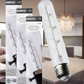 Satco S11524 Led Bulb 6w 40w Eq T9 Vintage Style Flex Gray Coil Filament 2700k Warm White E26 Medium Base Dimmable Clear Glass