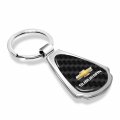 Ipick Image For Chevrolet Suburban Real Black Carbon Fiber Chrome Metal Teardrop Key Chain Keychain Official Licensed
