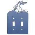 South Dakota State University Jackrabbits Double Light Switch Plate Cover Blue 