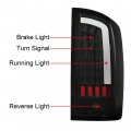 Hecasa Led Tail Lights Assembly Compatible With 2002-2006 Dodge Ram 1500 2500 3500 Tube Bar Rear Brake Turn Signal Lamp