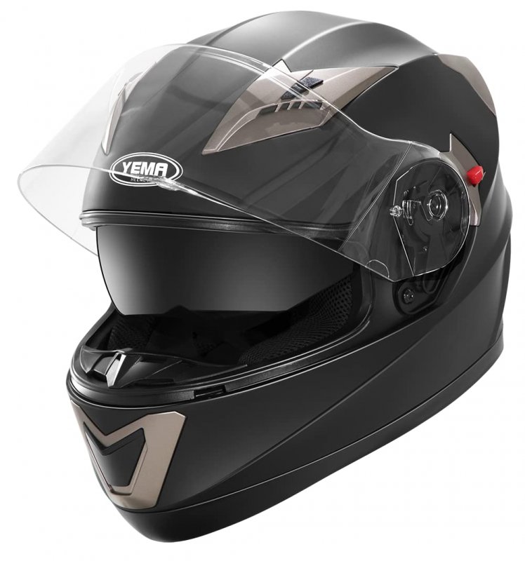 Motorcycle Full Face Helmet Dot Approved Yema Ym-829 Motorbike Moped Street Bike Racing Casco Moto With Sun Visor For Adult