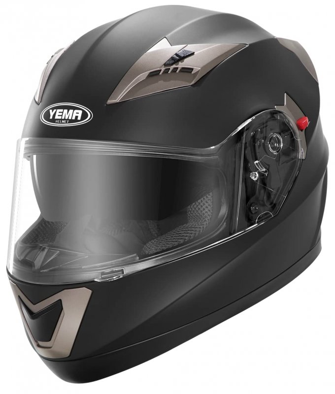 Motorcycle Full Face Helmet Dot Approved Yema Ym-829 Motorbike Moped Street Bike Racing Casco Moto With Sun Visor For Adult
