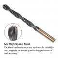 Uxcell 2pcs Jobber Drill Bits 9mm 0 354 Black Nitride Gold Titanium Coated M2 High Speed Steel Hss Twist For Stainless Aluminum