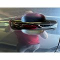 Hecasa Mirror Covers 4 Door Handles Kit Compatible With 2007-2022 Toyota Tundra Crewmax Sequoia Gloss Black