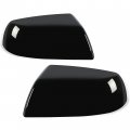 Hecasa Mirror Covers 4 Door Handles Kit Compatible With 2007-2022 Toyota Tundra Crewmax Sequoia Gloss Black