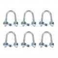 Uxcell Round U-bolts Pipe Clamp 6pcs Fit 3 4 20mm To Double Buckle For Greenhouse Awning Frames Antenna Mast