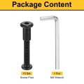 15 Sets Screw Post Male M6x40mm Carbon Steel Rivets Female M6x15mm Hex Drive Binding Screws Belt Buckle Bolts Leather Fastener