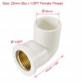 Uxcell 20mm Slip X 1 2pt Female Threaded 90 Degree Pvc Pipe Fitting Elbow