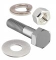 1 4 -20 X 1-1 Heat Treated Grade 2 Steel Zinc Plated Hex Cap Screw Bolt Kit Partially Threaded With Nut Flat Washer And Lock 