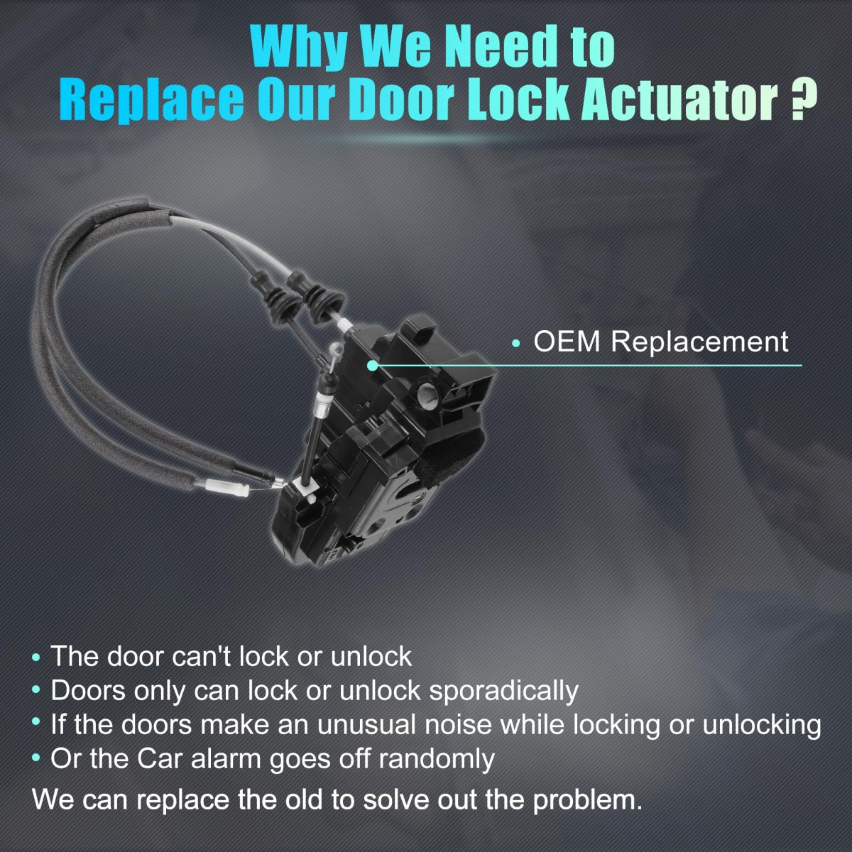 Front Left Driver Side Power Door Lock Actuator Motor With Cable For Hyundai Sonata 2008-2010 Latch Assembly Replace No