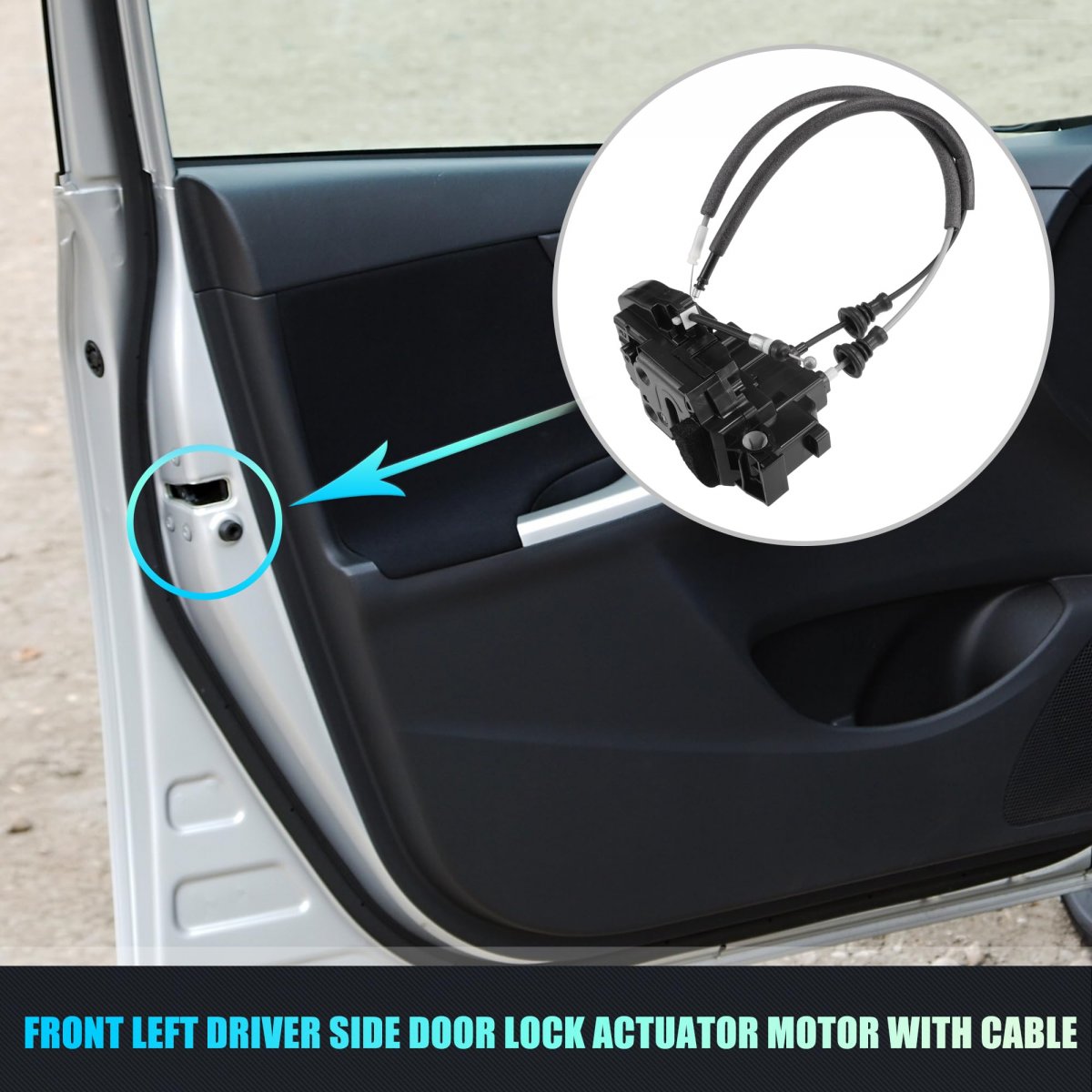 Front Left Driver Side Power Door Lock Actuator Motor With Cable For Hyundai Sonata 2008-2010 Latch Assembly Replace No