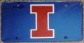 Illinois Illini Blue Sd49661 Deluxe Laser Cut Mirrored License Plate Tag University Of 