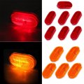 Set Of 12 6 Led Amber Light Oblong 707-a Trailer Side Marker Red 707-r Clearance Lights 