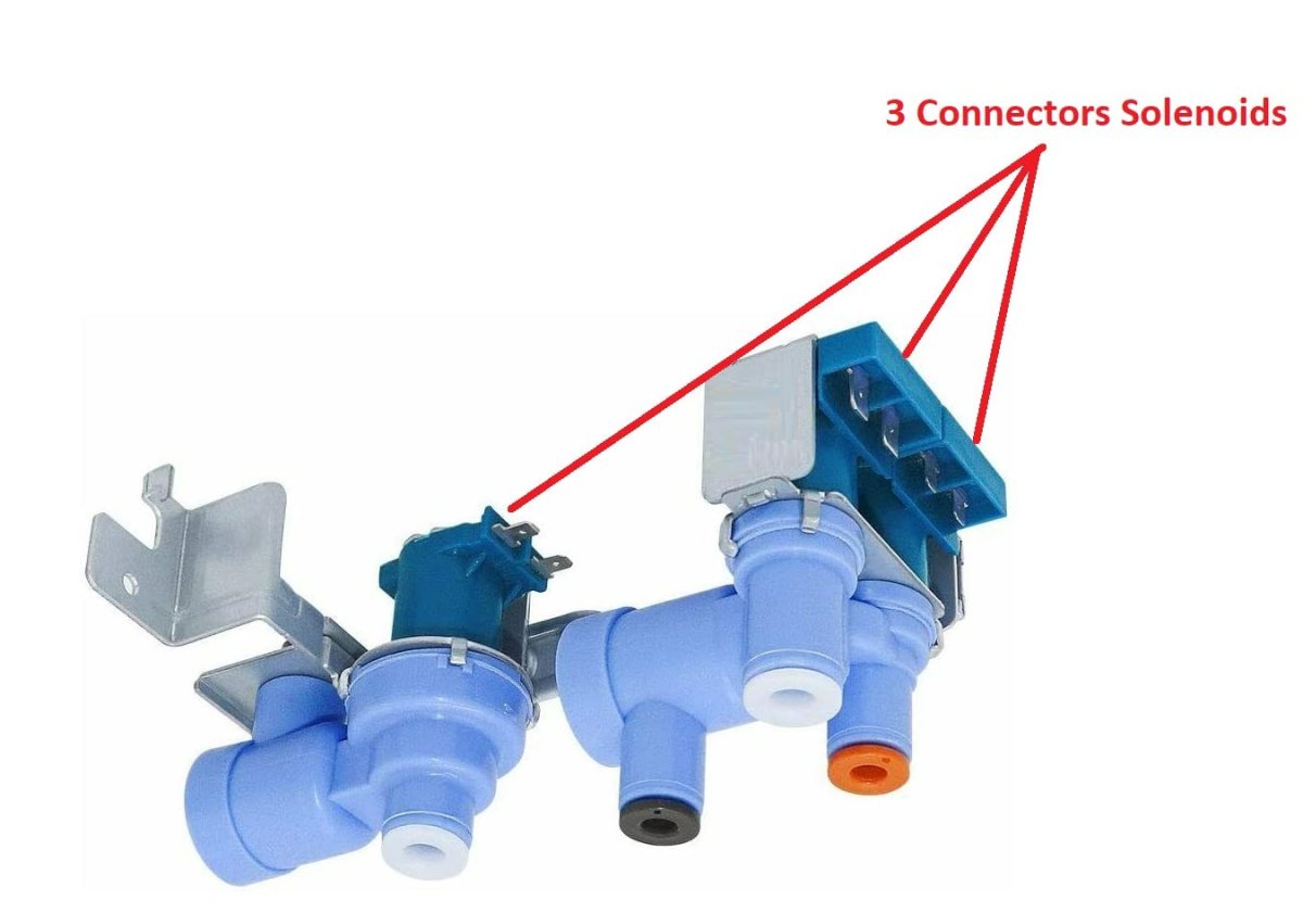 Refrigerator Water Inlet Valve For Lg And Kenmore 3 Connector Solenoids Fits Lsc27931 Lsc27921sb Lsc27914st Lrspc2031t
