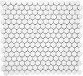 3 4x3 4 White Penny Round Matte Finish Porcelain Mosaic Tile Walls Floors Backsplashes 10 