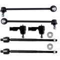6-piece Fit For 2003008 Hyundai Tiburon-2 Front Inner 2 Outer Tie Rod End 2 Stabilizer Sway Bar Link 