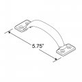 Prime-line Mp18707-1 Gate Pull 5-3 4 In Steel Construction Zinc-plated Finish 1 Pack