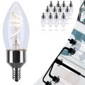 Satco S11525 Led Bulb 4w 40w Eq B11 Candelabra Vintage Style Flex Gray Coil Filament 2700k Warm White E12 Base Dimmable Clear